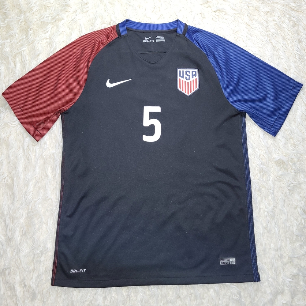 Nike 2016 US Soccer USMNT Authentic Jersey with Warner Customization Size Large